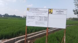 Salah satu sampel progres 30 % kegiatan P3TGAI dari Kelompok P3A lampis, Desa Kemranggon, Kecamatan Susukan, Kabupaten Banjarnegara.(Dok.foto Pelita News.id)