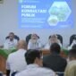 Dinas Kesehatan Kabupaten Banjarnegara melalui forum Konsultasi Publik melaksanakan sosialisasi peningkatan layanan kesehatan PBI dan percepatan eliminasi TBC dengan mengoptimalkan BPJS Kesehatan untuk masyarakat, di Aula Sasana Karya Praja Setda Banjarnegara.(Dok.Kominfo/Pelita News.id)
