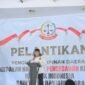 Arief Ferdianto saat memberikan sambutan dan pemaparan ke audien pada pelantikan kepengurusan GNPK RI Banjarnegara di Baysand Surya Yudha Park.(Dok.Kominfo/Pelita News id)