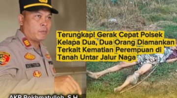 FORMASI Apresiasi Gerak Cepat Polsek Kelapa Dua Tangani Kasus Mayat Perempuan di Jalur Naga