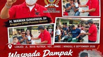 Peduli Kesehatan Masyarakat, H.Wawan Sumarwan Bagikan Masker Kepada Pengendara
