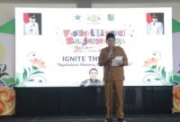Foto : Wahid Jumali,Lc Wakil Bupati Banjarnegara saat memberikan sambutan di acara literasi fest Banjarnegara 2026 di kantor Disarpus Kabupaten.(Dok Kominfo Bna/Pelita News.id)
