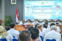 Foto: Rapat koordinasi Pengendalian Operasional Kegiatan(POK) dalam rangka percepatan pelaksanaan program belanja APBD(TA) 2026 Triwulan lll di Sasana Bhakti Praja.(Dok Kominfo Bna/Pelita News.id)