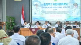 Foto: Rapat koordinasi Pengendalian Operasional Kegiatan(POK) dalam rangka percepatan pelaksanaan program belanja APBD(TA) 2026 Triwulan lll di Sasana Bhakti Praja.(Dok Kominfo Bna/Pelita News.id)
