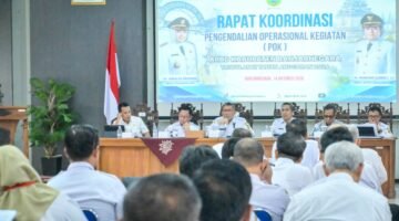Foto: Rapat koordinasi Pengendalian Operasional Kegiatan(POK) dalam rangka percepatan pelaksanaan program belanja APBD(TA) 2026 Triwulan lll di Sasana Bhakti Praja.(Dok Kominfo Bna/Pelita News.id)