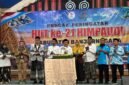 Foto : Nampak Hendro Cahyono Sekda Banjarneg ara, Heling Sujono Ketua PGRI Kabupaten Banjarnegara, Agung Prabowo Kadindikpora Banjarnegara saat berada di moment acara HUT ke 21 HIMPAUDI.(Dok.Kominfo Bna/Pelita News.id)